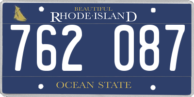 RI license plate 762087
