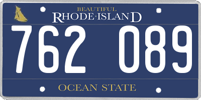 RI license plate 762089