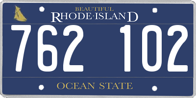 RI license plate 762102