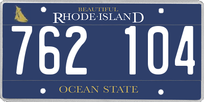 RI license plate 762104