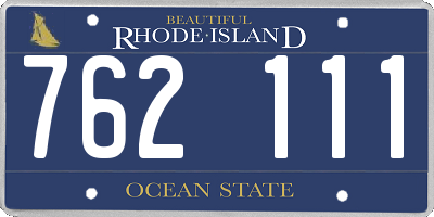 RI license plate 762111