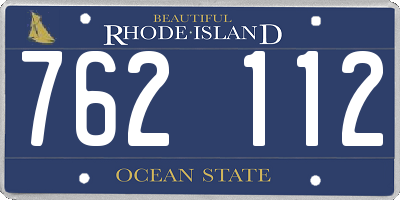 RI license plate 762112