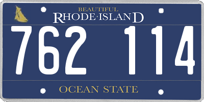RI license plate 762114