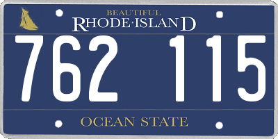 RI license plate 762115
