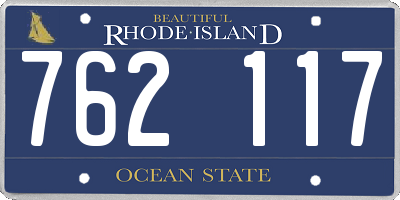 RI license plate 762117