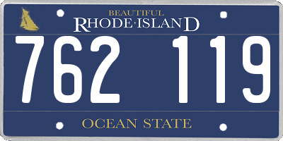 RI license plate 762119