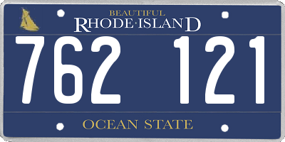 RI license plate 762121