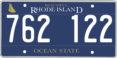 RI license plate 762122
