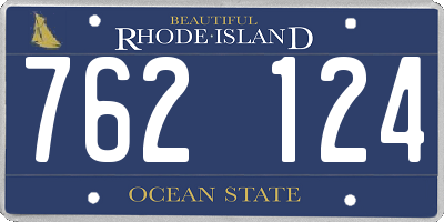 RI license plate 762124