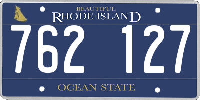 RI license plate 762127