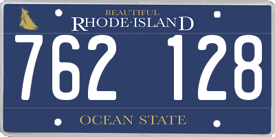 RI license plate 762128