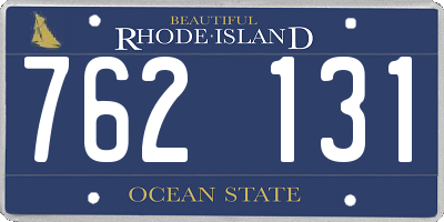 RI license plate 762131
