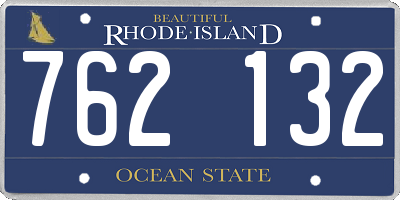 RI license plate 762132