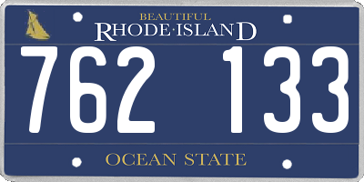 RI license plate 762133