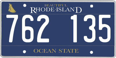 RI license plate 762135