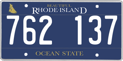 RI license plate 762137