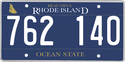 RI license plate 762140