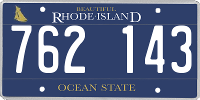 RI license plate 762143