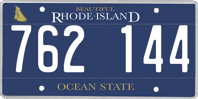 RI license plate 762144
