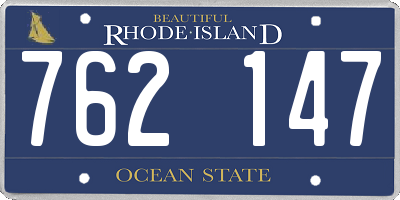 RI license plate 762147