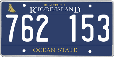 RI license plate 762153