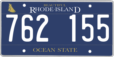 RI license plate 762155