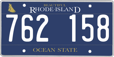 RI license plate 762158