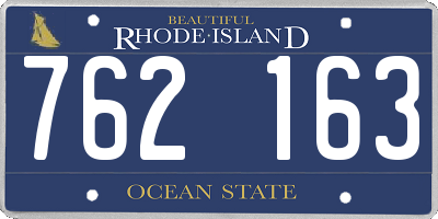 RI license plate 762163