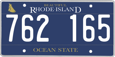 RI license plate 762165
