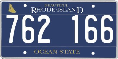 RI license plate 762166