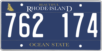 RI license plate 762174