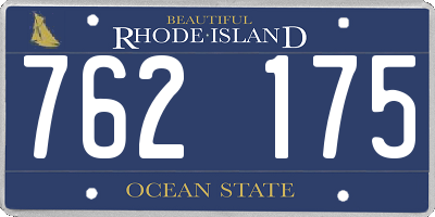 RI license plate 762175
