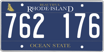 RI license plate 762176