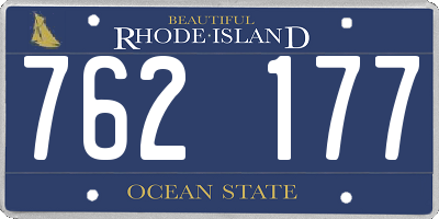 RI license plate 762177