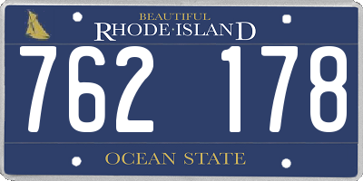 RI license plate 762178