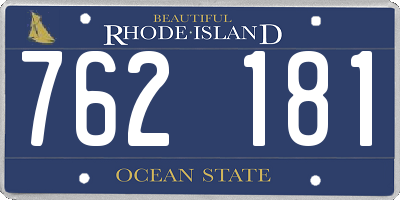 RI license plate 762181