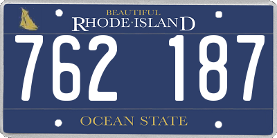 RI license plate 762187