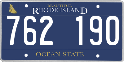 RI license plate 762190