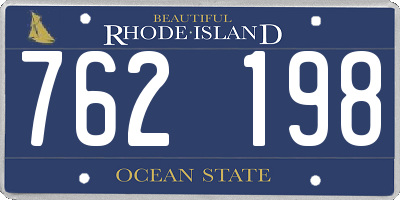 RI license plate 762198