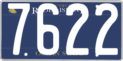 RI license plate 7622