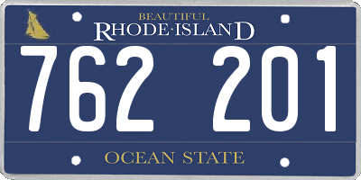 RI license plate 762201