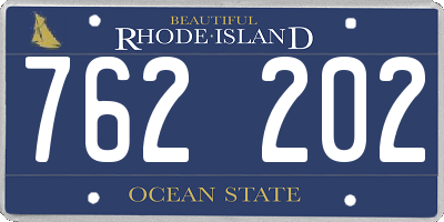 RI license plate 762202
