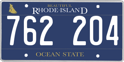 RI license plate 762204