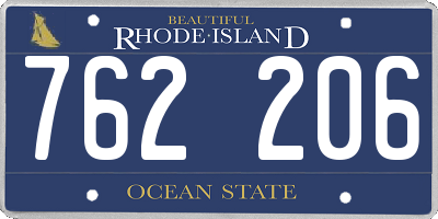 RI license plate 762206