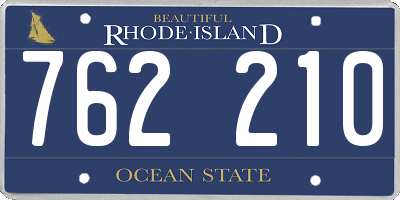 RI license plate 762210