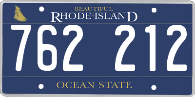 RI license plate 762212