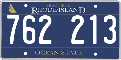 RI license plate 762213
