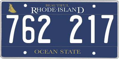 RI license plate 762217
