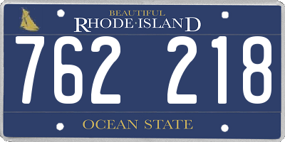 RI license plate 762218
