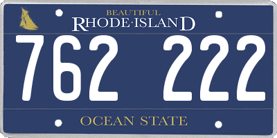 RI license plate 762222
